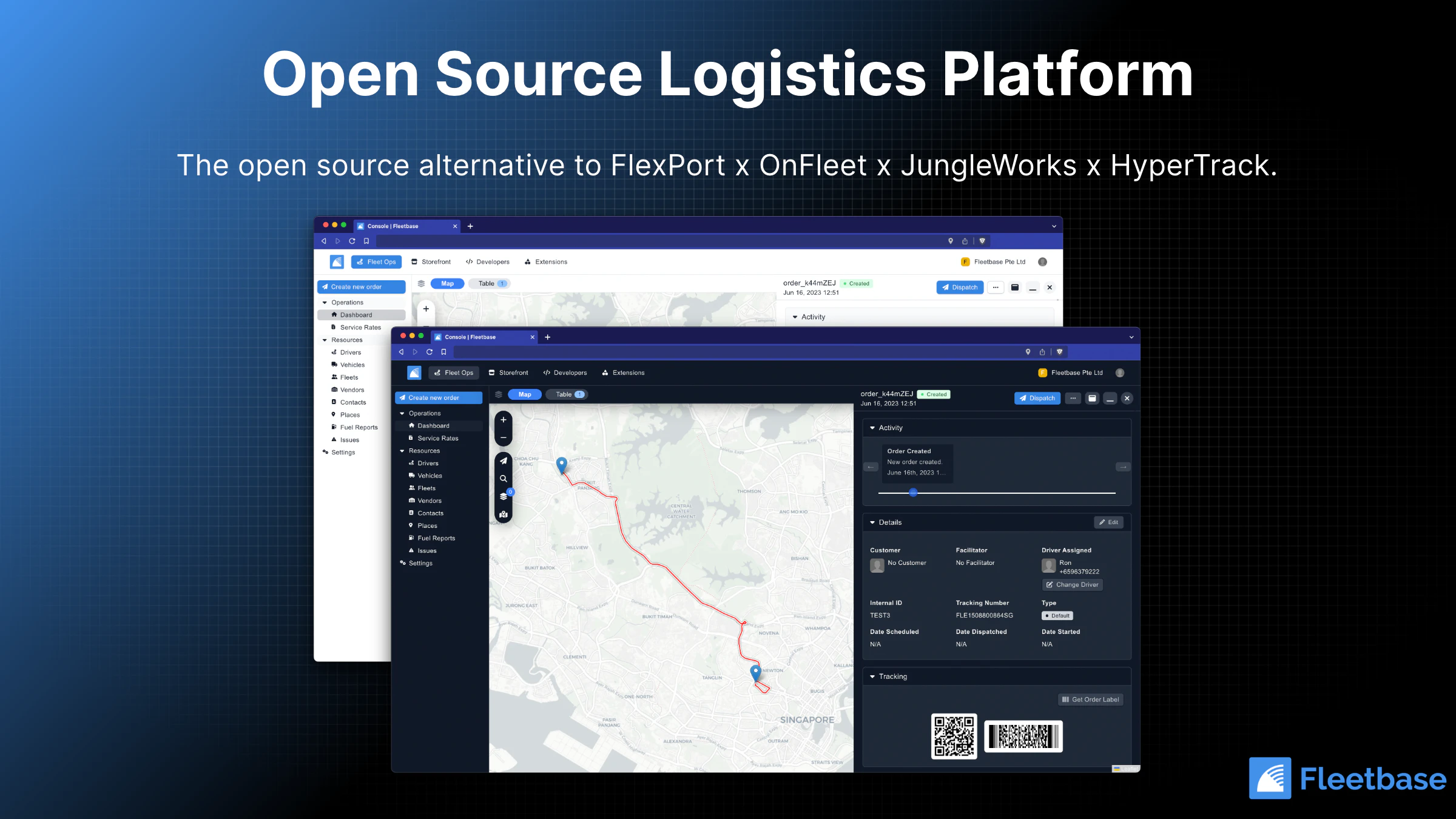 screenshot of Fleetbase Console